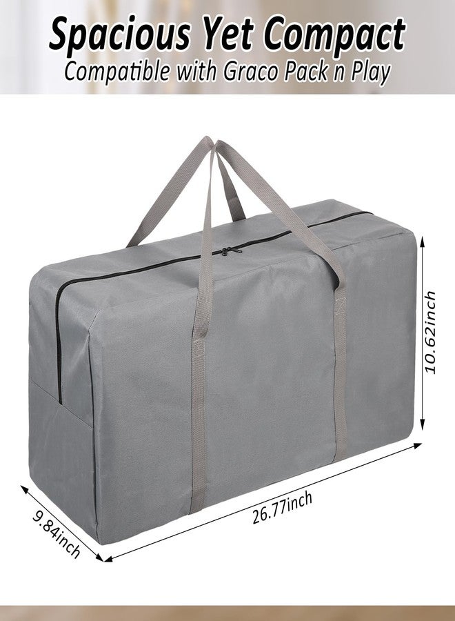 DANHMAO Carrying Bag Compatible with Graco Pack n Play,Waterproof Lightweight Playard Storage Duffle Bags for Graco Pack n Play for Travel and Storage（Grey） - Image 2